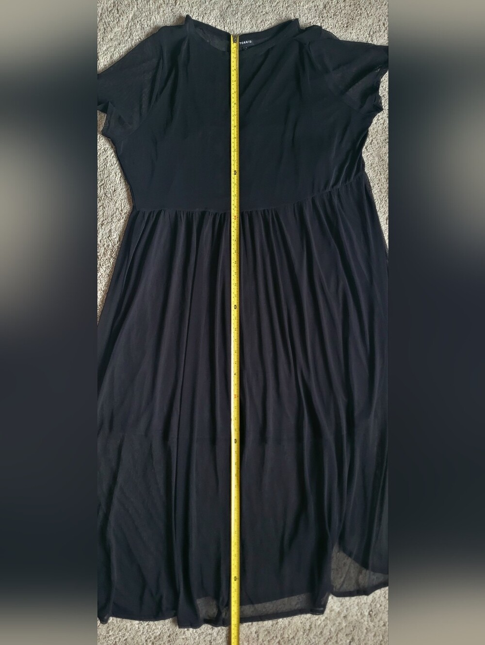 TORRID BLACK MESH, LINED DRESS, size 1x - Picture 9 of 10